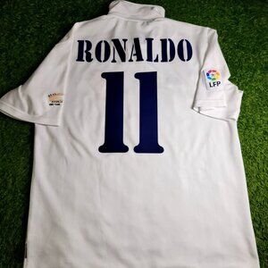 Ronaldo Real Madrid CENTENARY DEBUT 2002 2003 Soccer Jersey L SKU# 156653